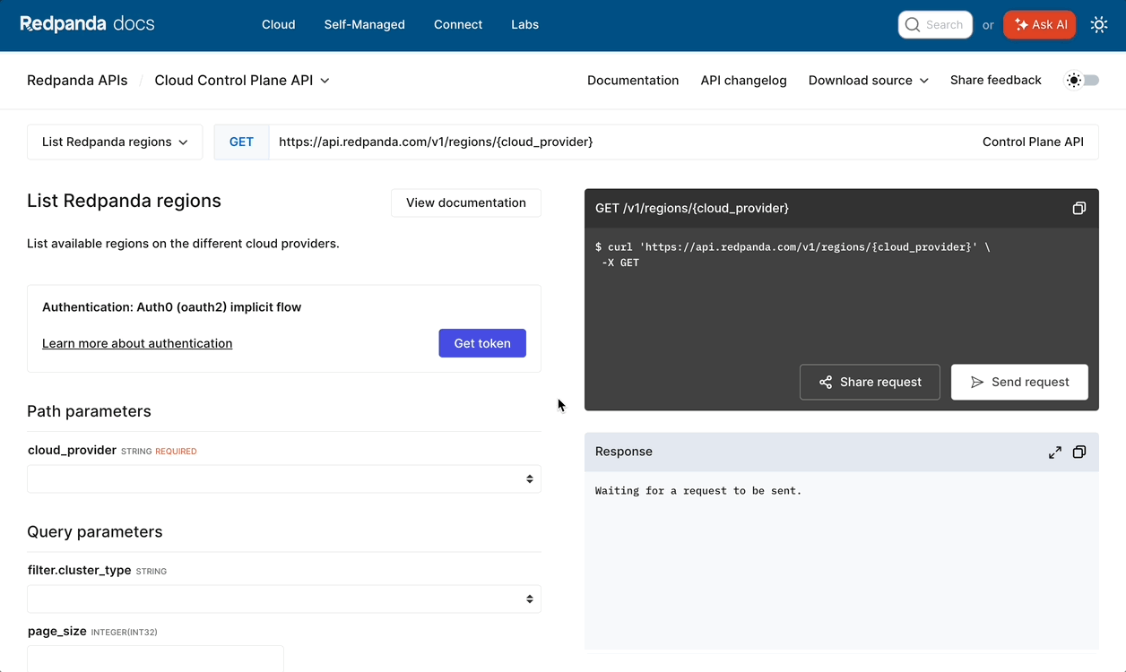 Animated gif of the Oauth2 implicit flow experience